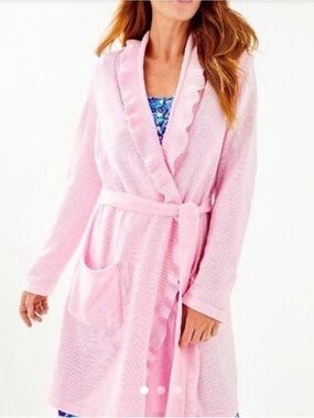 Lilly Pulitzer Melville ruffle robe IN PINK BLOSSOM SIZE XXL NWT